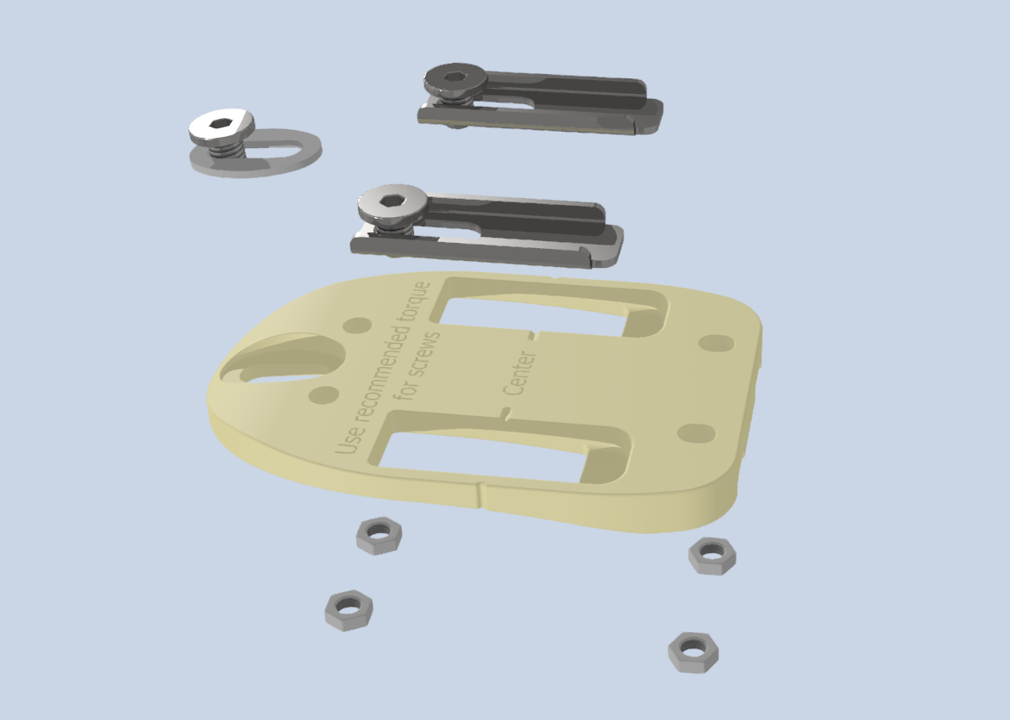 Cleat adapters for mortons neuroma, metatarsalgia, hot spots and other foot pain when cycling. Adapter exploded view.